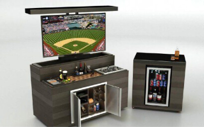 Hidden Bar & TV Lift Cabinet