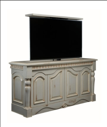 Traditional design indoor TV lift cabinet