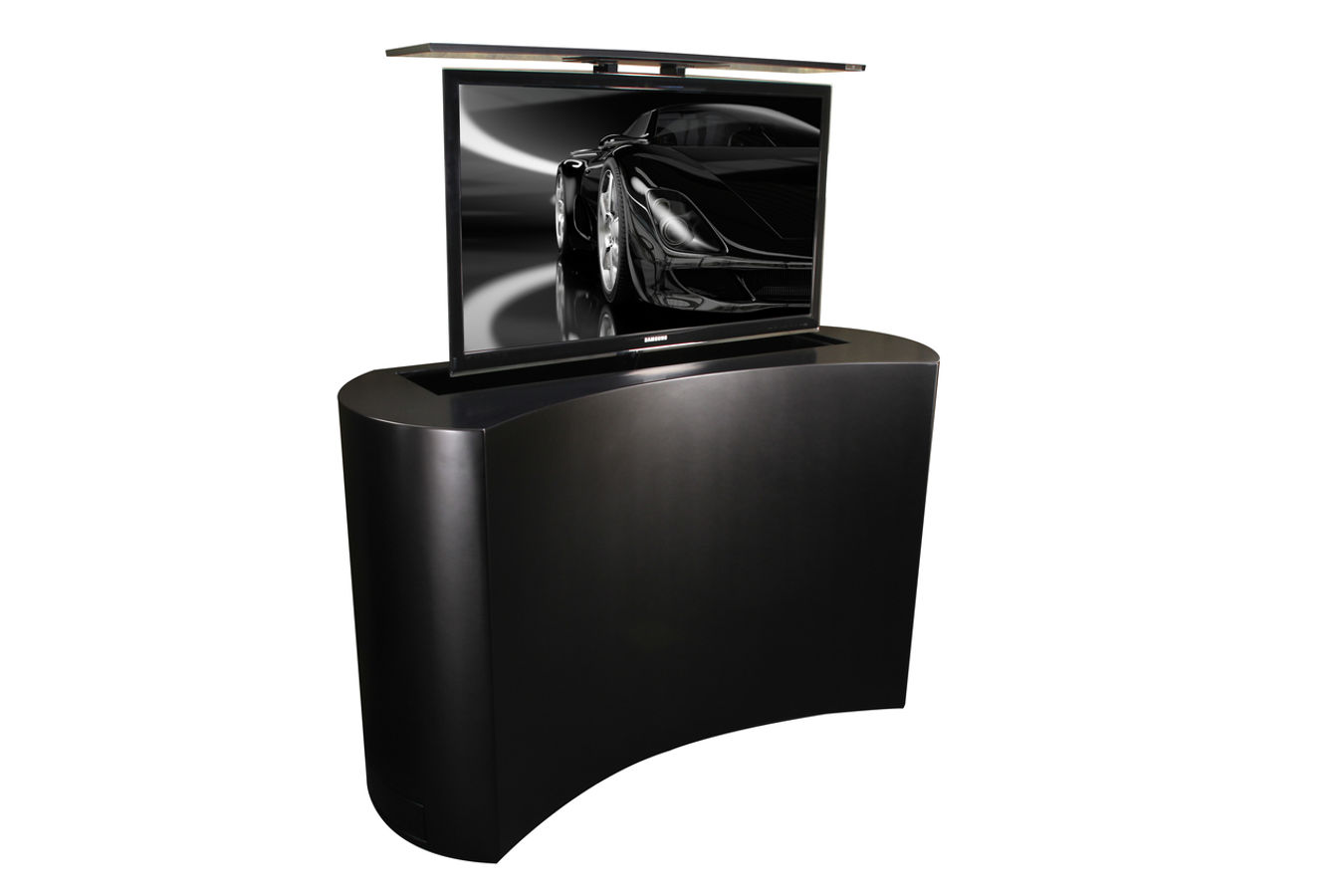 Coast Black Satin Pop Up TV Lift Cabinet - Image 4