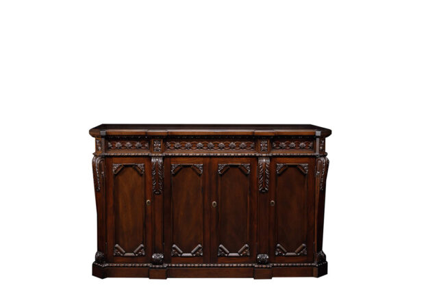 Century solid mahogany master skilled carved 65” TV lift cabinet - Image 5