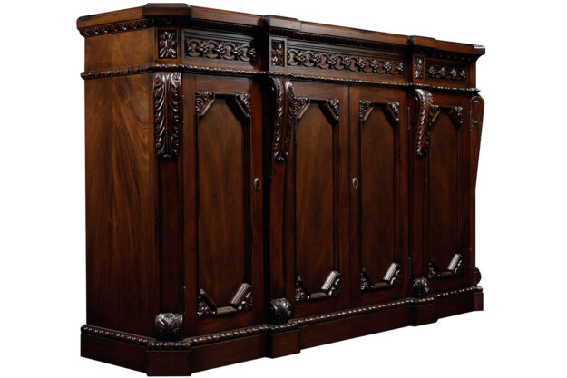 Century solid mahogany master skilled carved 65” TV lift cabinet - Image 8