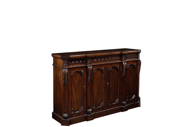 Century solid mahogany master skilled carved 65” TV lift cabinet - Image 3