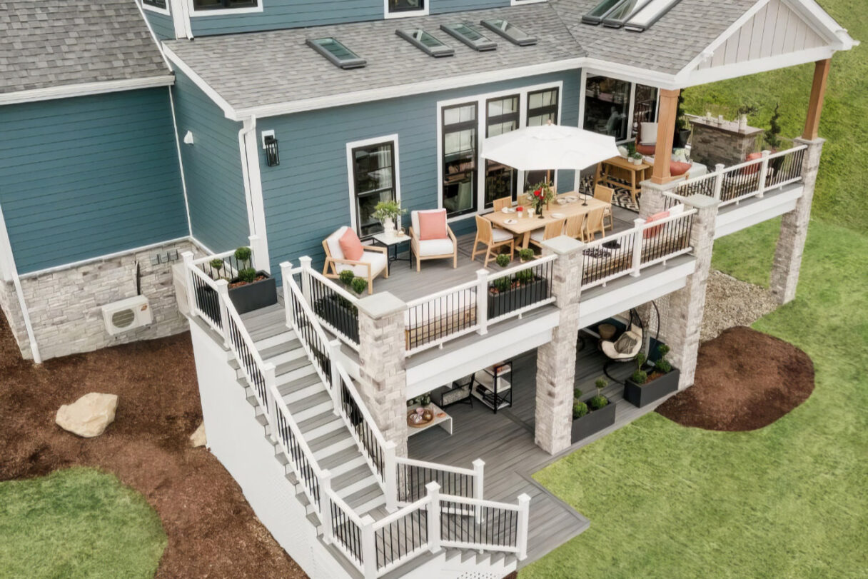 hgtv home with hidden outside tv lift cabinet built by cabinet tronix