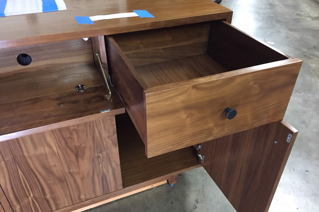 MidCentury Buffett Custom made TV Lift by Tronix