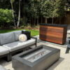 hiding tv in furniture outside with automatic lift