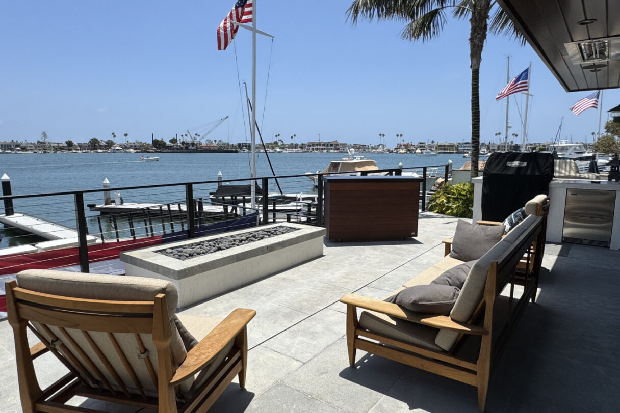 outside hidden waterproof tv lift cabinet waterfront lowered