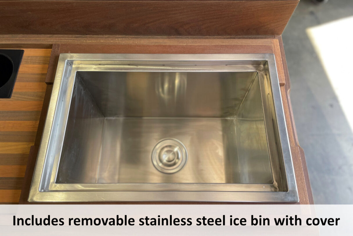cabinet tronix outdoor bar ice bin