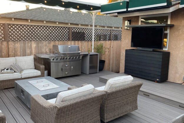 Greyed Espresso Outdoor Hidden TV Lift Cabinet - Image 11