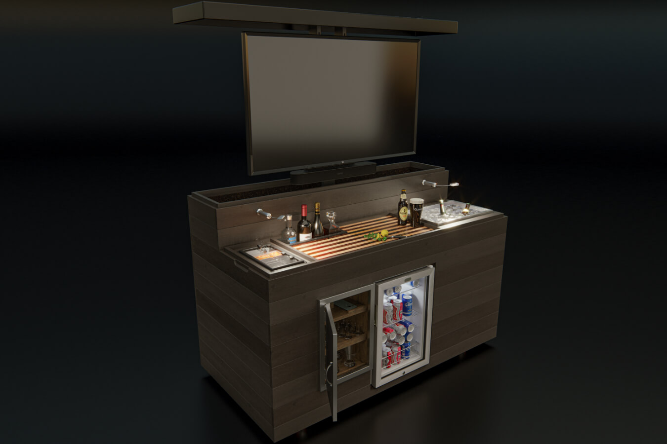 Outdoor Stunner fits 55 TV lift cabinet with bar - Image 5