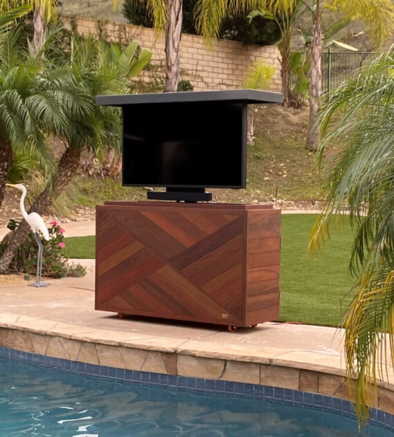 Rift Outdoor Tv Lift Cabinet Stylish Durable Tronix
