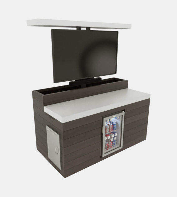 simple server outdoor movable hidden tv lift cabinet