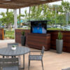 Cabinet Tronix outdoor hidden TV lift IPE cabinet with wheels