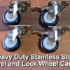 Cabinet Tronix outdoor stainless steel heavy duty wheel sets