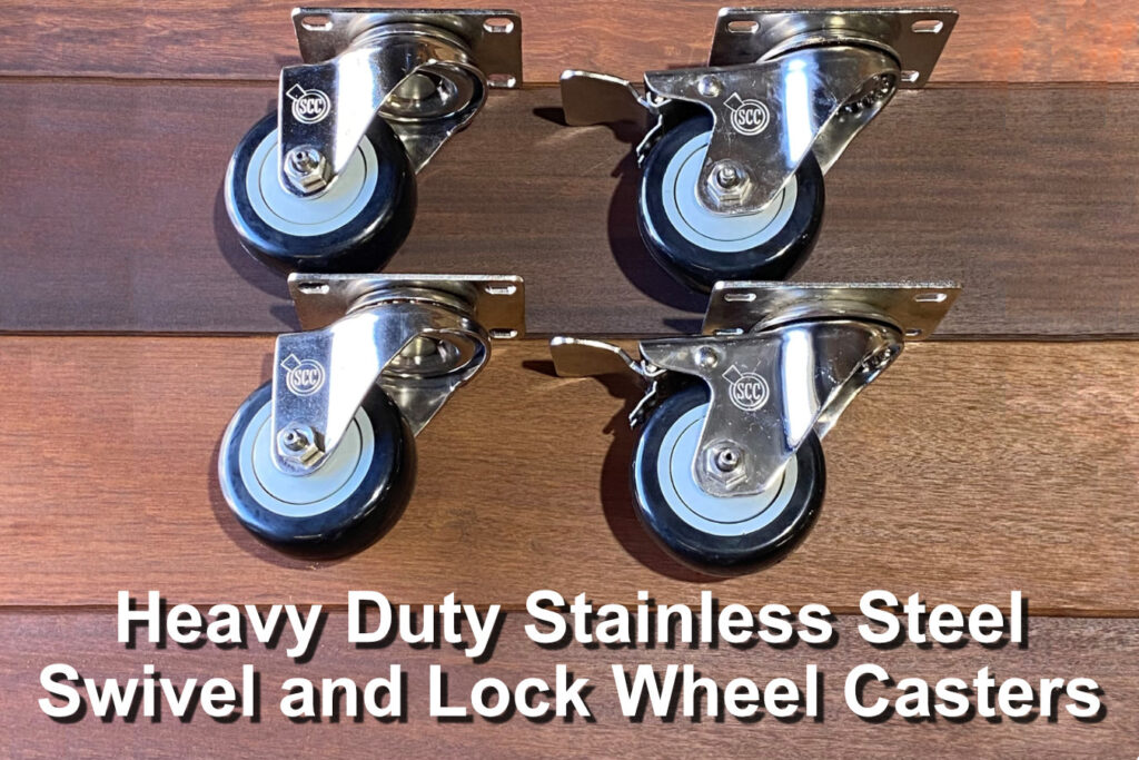 Cabinet Tronix outdoor stainless steel heavy duty wheel sets