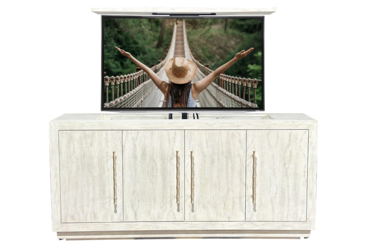 arbor buffet modern hidden tv lift cabinet 01