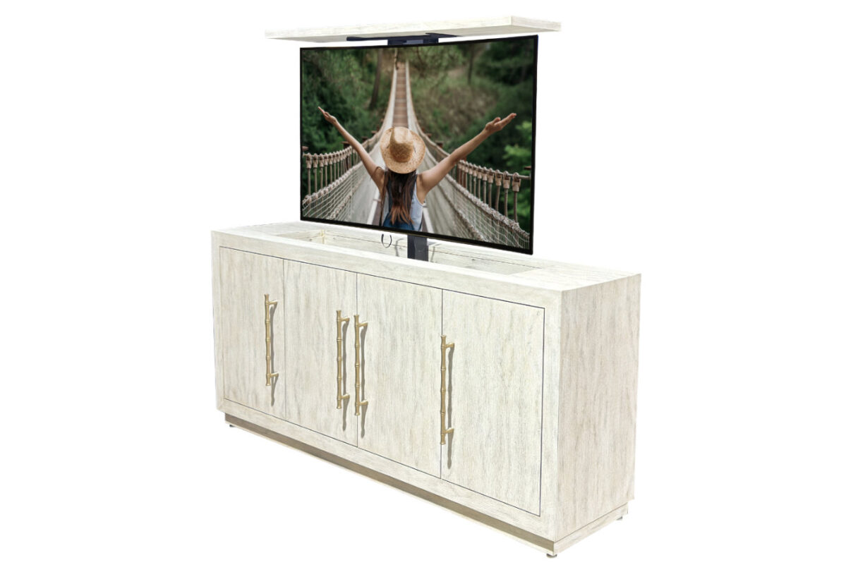 arbor buffet modern hidden tv lift cabinet 03