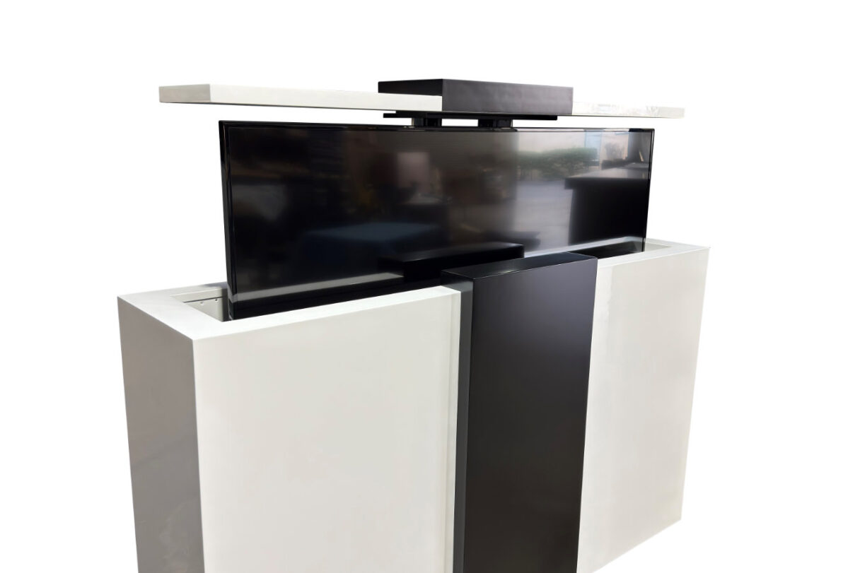 motorized hiddentv lift furniture custom built by cabinet tronix