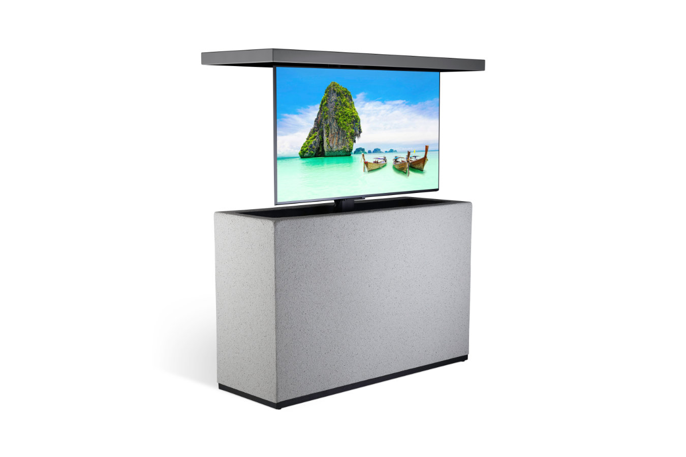 cabinet tronix outdoor stucco console waterproof tv lift