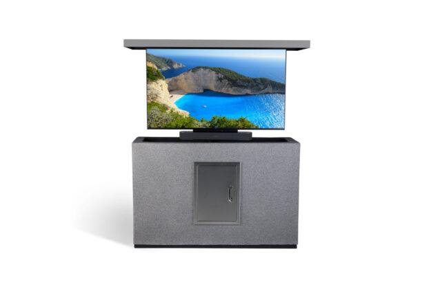 cabinet tronix outdoor stucco swivel sound bar tv lift