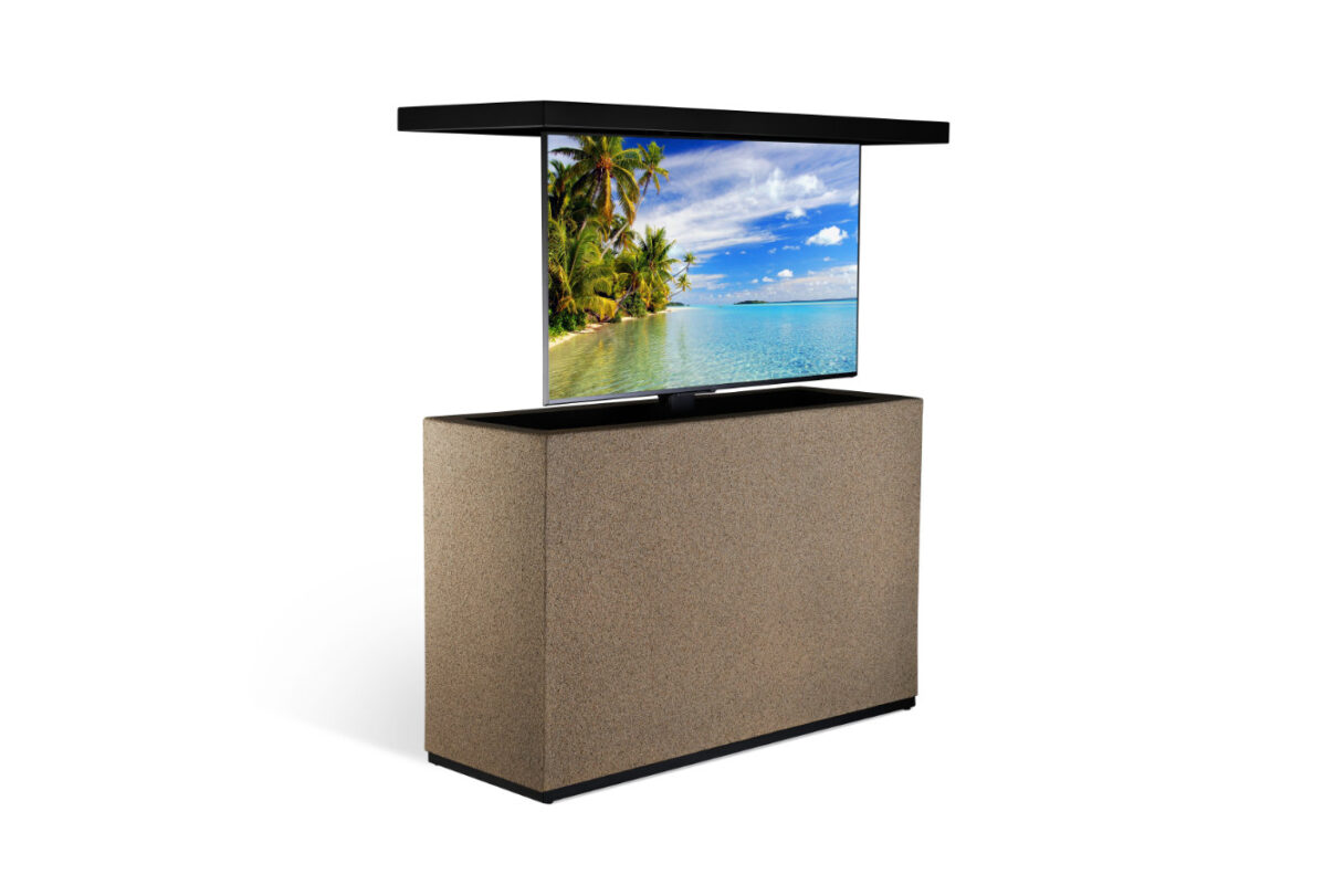 cabinet tronix stucco stoney creek waterproof tv lift