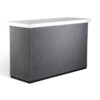 waterproof stucco island hides tv sound bar outside