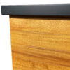 close up iroko with black top