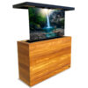 tranquility outdoor hidden tv lift african teak cabinet
