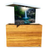 swiel outside movable hidden pop up tv teak cabinet