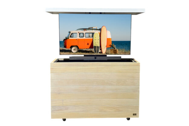 cabinet tronix mirage outdoor tv lift cabinet with soundbar