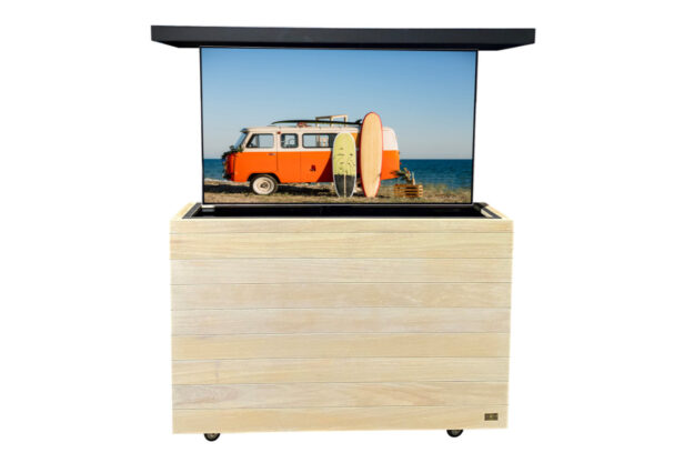 mirage outdoor mobile hidden tv lift cabinet