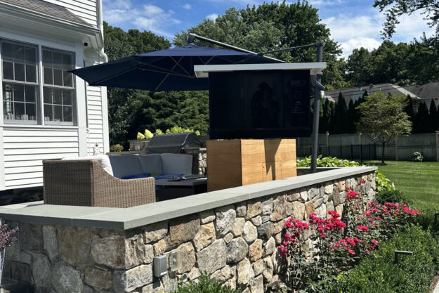 outdoor pop up tv lift cabinet with swivel