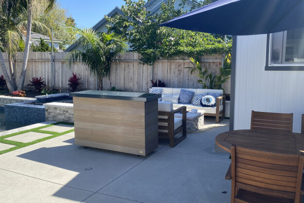 outside teak hidden tv cabinet with motorized lift