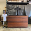 outdoor 85" to 86" inch extra large automated tv lift ipe cabinet
