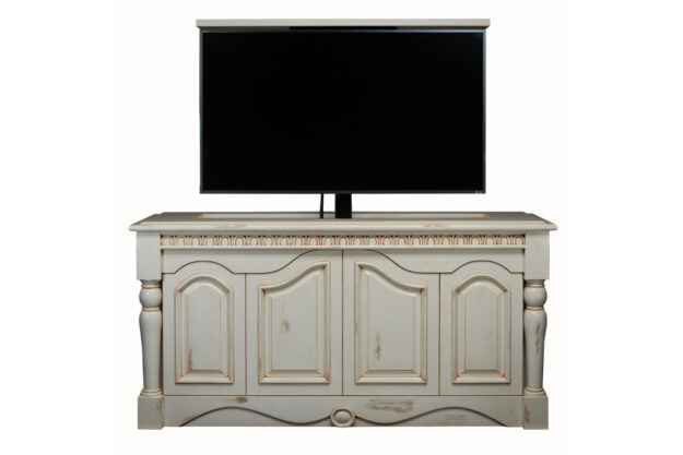 country cottage retractable pop up tv lift cabinet fits a 55” tv