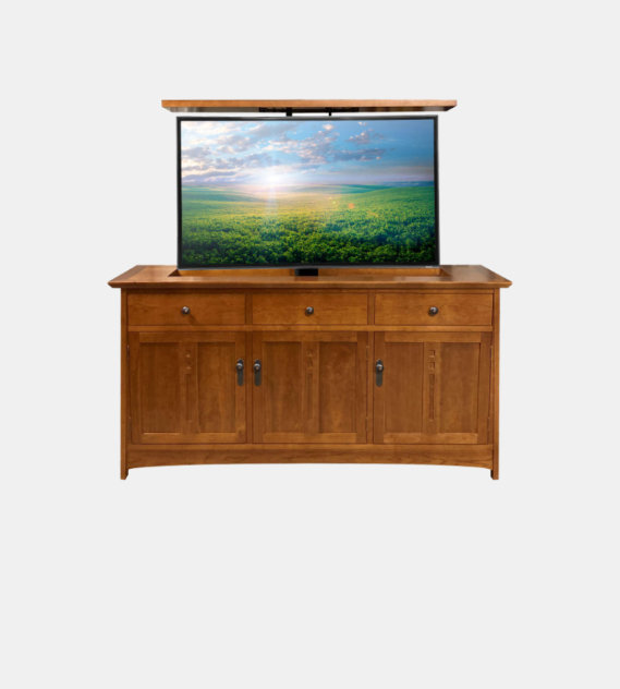craftsman hidden tv lift cabinet furniture 01c