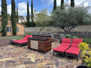 tv lift ipe cabinet bar for outside closed up