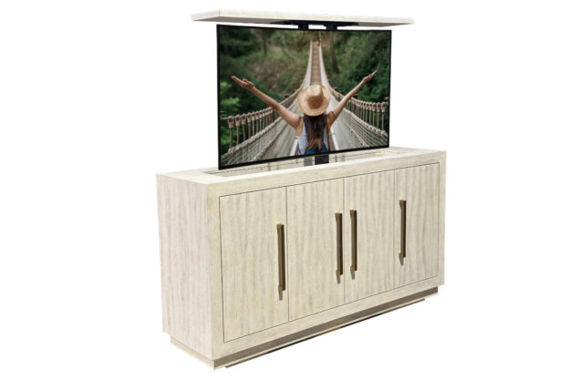 arbor buffet modern pop up 55 inch tv lift cabinet