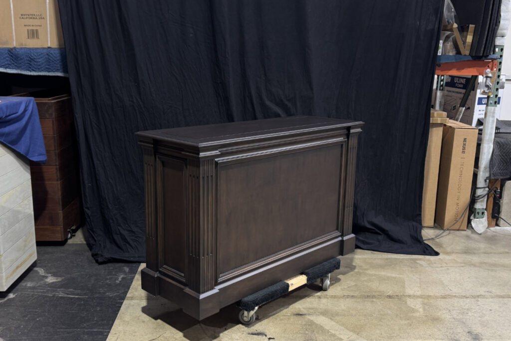 small ritz flip top hidden tv lift cabinet 02