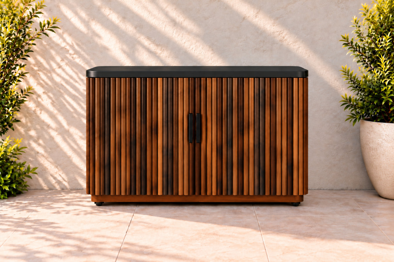del mar 55 inch hidden tv lift cabinet front view