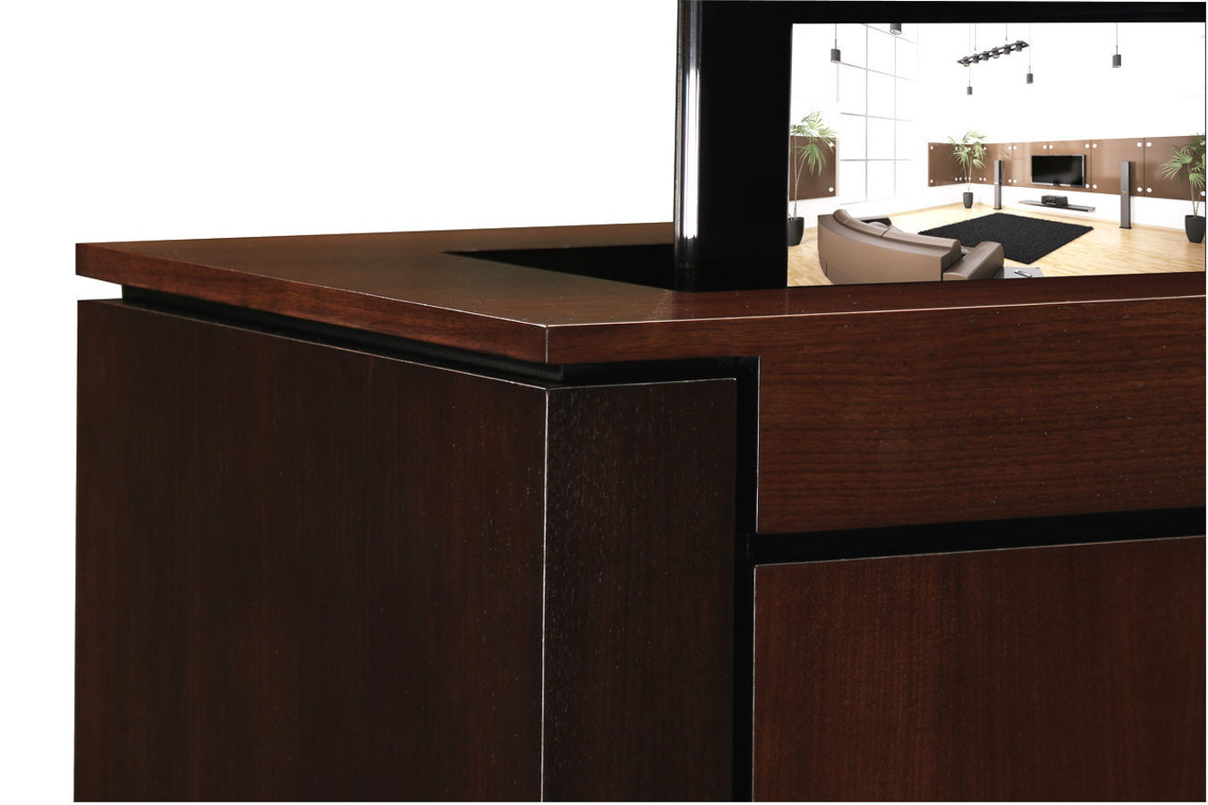 Modern Buffet Walnut TV Lift Cabinet Custom made TV cabinets Modern Buffet Walnut TV Lift Cabinet Custom made TV cabinets